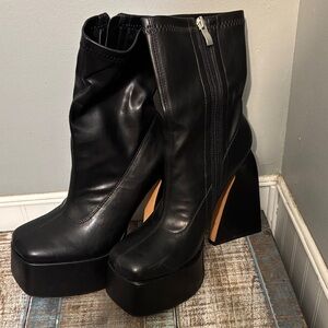 Black Platform Ankle Boots